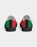 Pan African Flag Men's Slip - On Canvas Shoe - Black - Conscious Apparel Store
