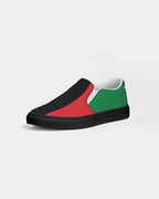 Pan African Flag Men's Slip-On Canvas Shoe - Black - Conscious Apparel Store