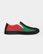 Pan African Flag Men's Slip-On Canvas Shoe - Black - Conscious Apparel Store