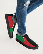 Pan African Flag Men's Slip-On Canvas Shoe - Black - Conscious Apparel Store