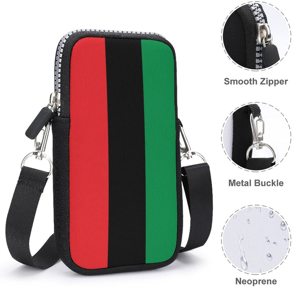 Pan African Flag Mobile Phone Purse - Conscious Apparel Store