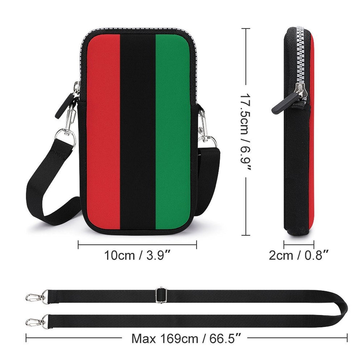 Pan African Flag Mobile Phone Purse - Conscious Apparel Store