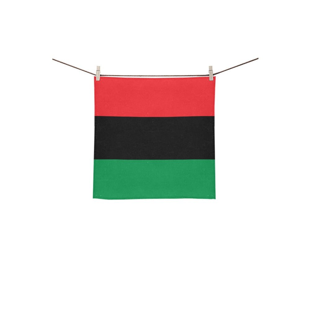 Pan African Flag Square Towel 13“x13” - Conscious Apparel Store