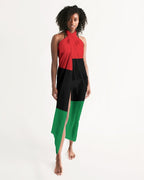 Pan African Flag Swim Cover Up - Conscious Apparel Store