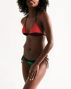 Pan African Flag Triangle String Bikini - Conscious Apparel Store