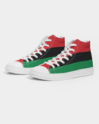 Pan African Flag Women's Hightop Canvas Shoe - Conscious Apparel Store