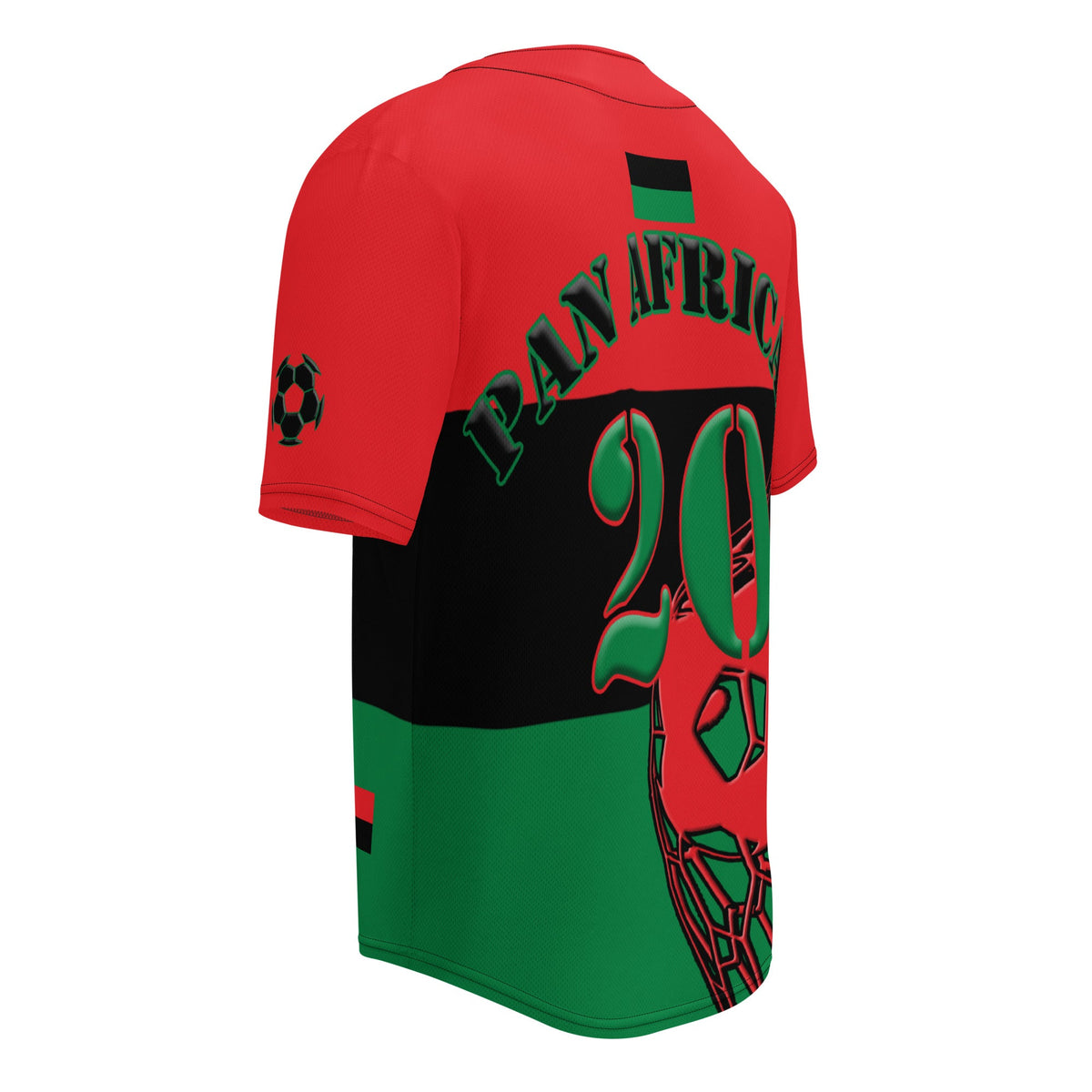 Pan African Football Themed Button-Down Sport Jersey - Conscious Apparel Store