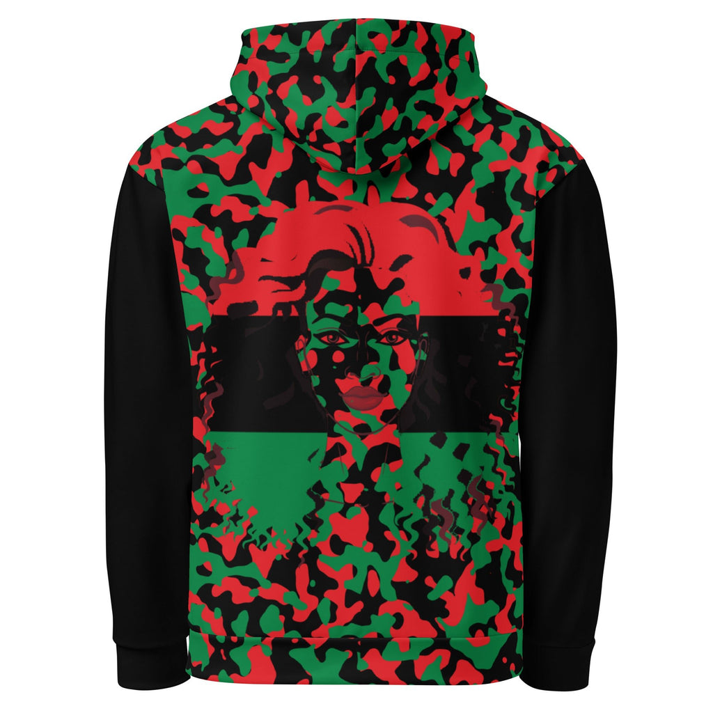 Pan African Girl Camo Pullover Unisex Hoodie - Conscious Apparel Store