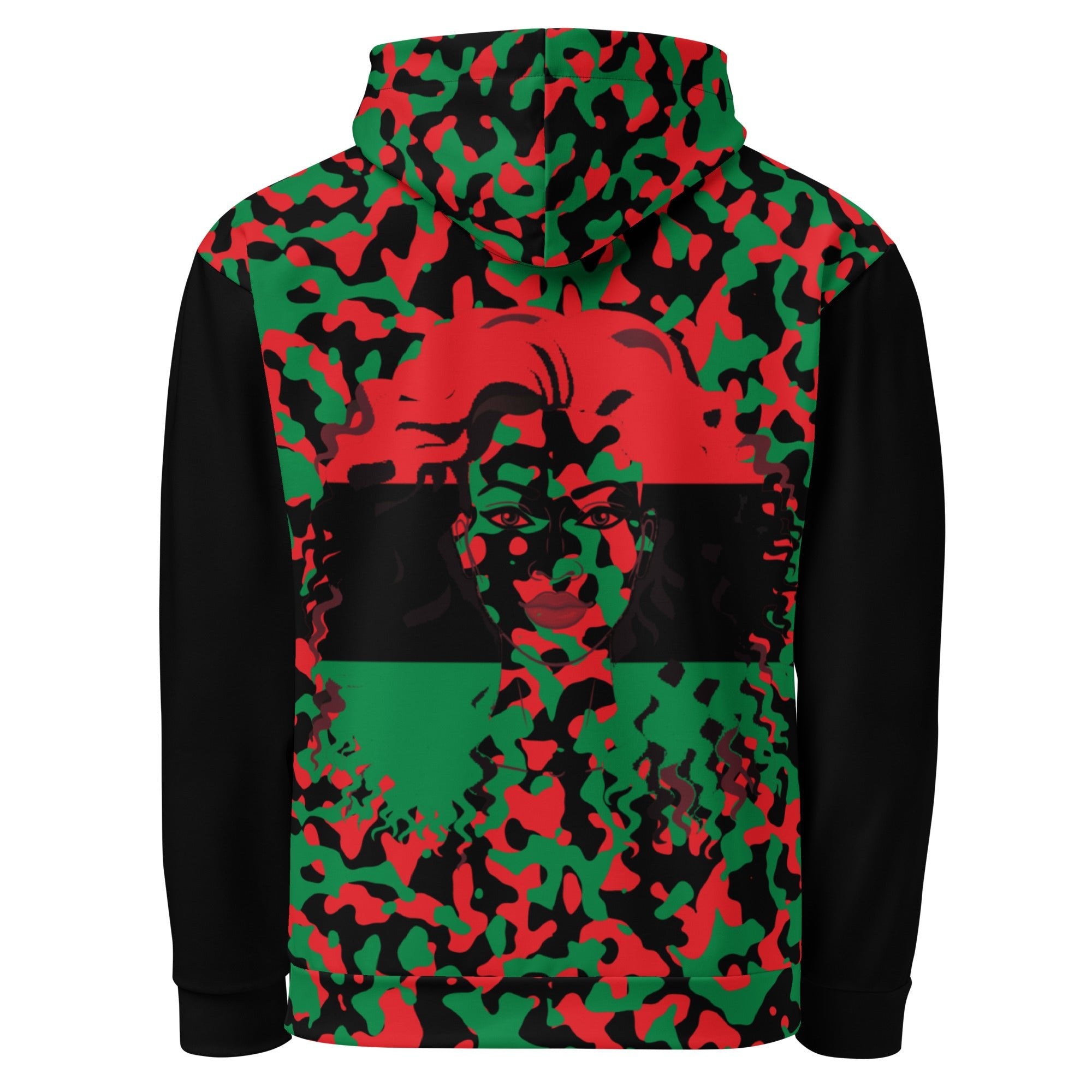 Pan African Girl Camo Pullover Unisex Hoodie - Conscious Apparel Store
