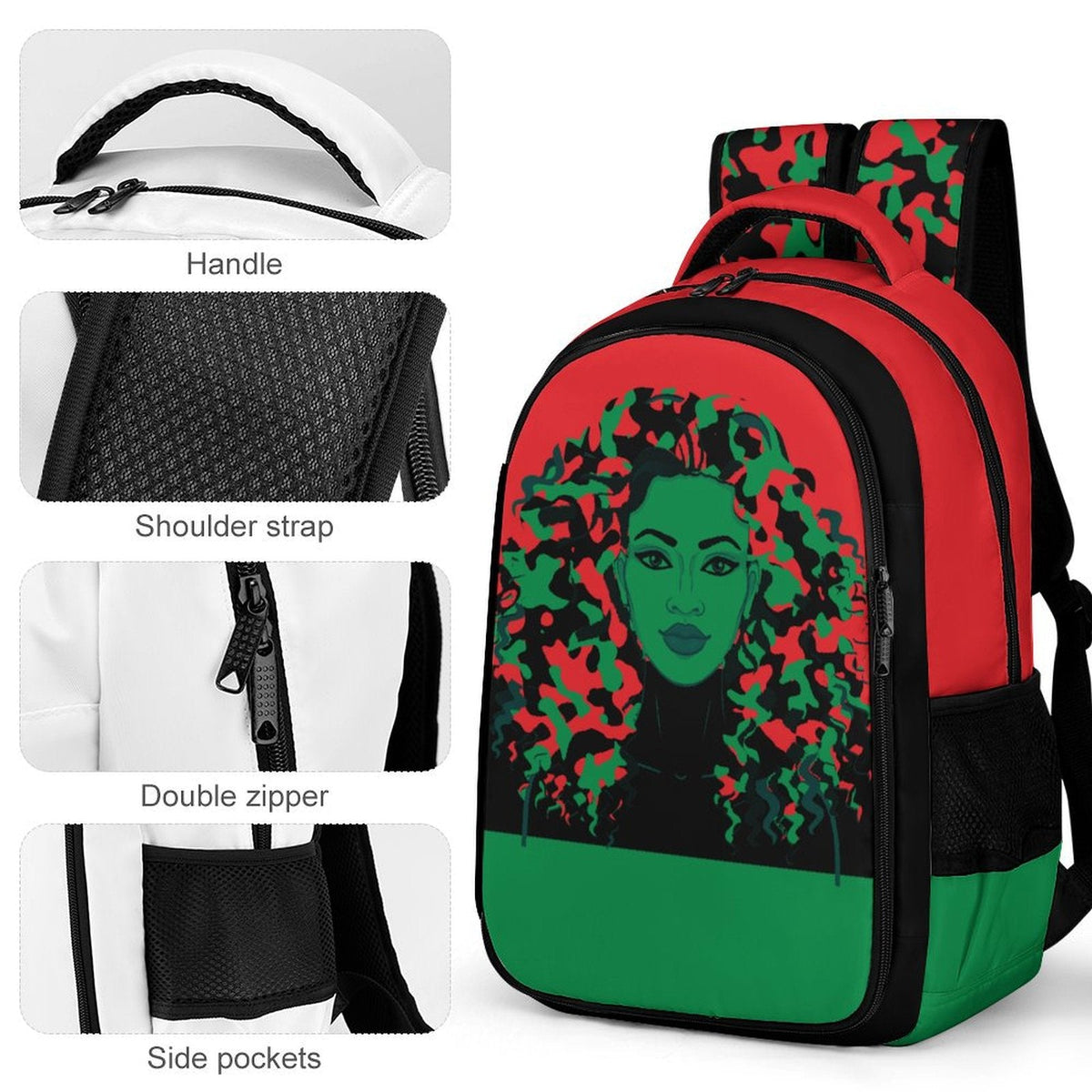 Pan African Girl Casual Backpack - Conscious Apparel Store