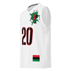 Pan African (White) Premium Sport Jersey Tank Top - Conscious Apparel Store