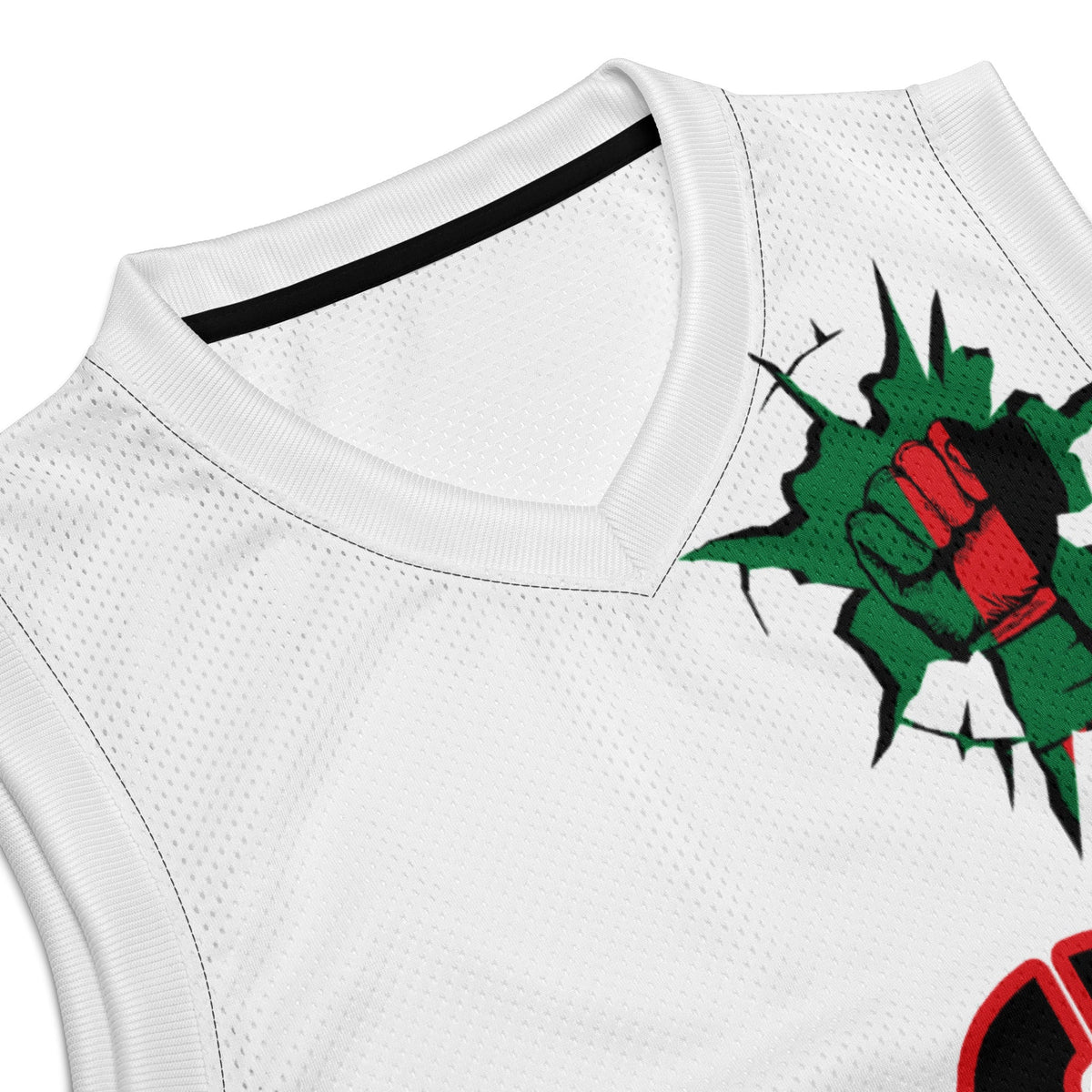 Pan African (White) Premium Sport Jersey Tank Top - Conscious Apparel Store