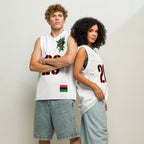 Pan African (White) Premium Sport Jersey Tank Top - Conscious Apparel Store