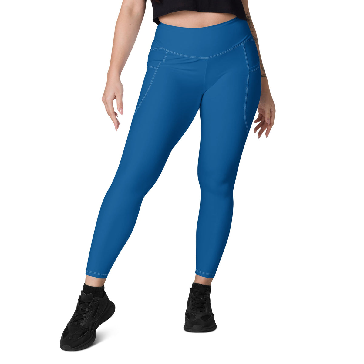 Panama Blue Leggings with pockets - Conscious Apparel Store