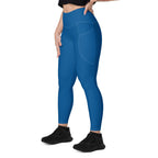 Panama Blue Leggings with pockets - Conscious Apparel Store