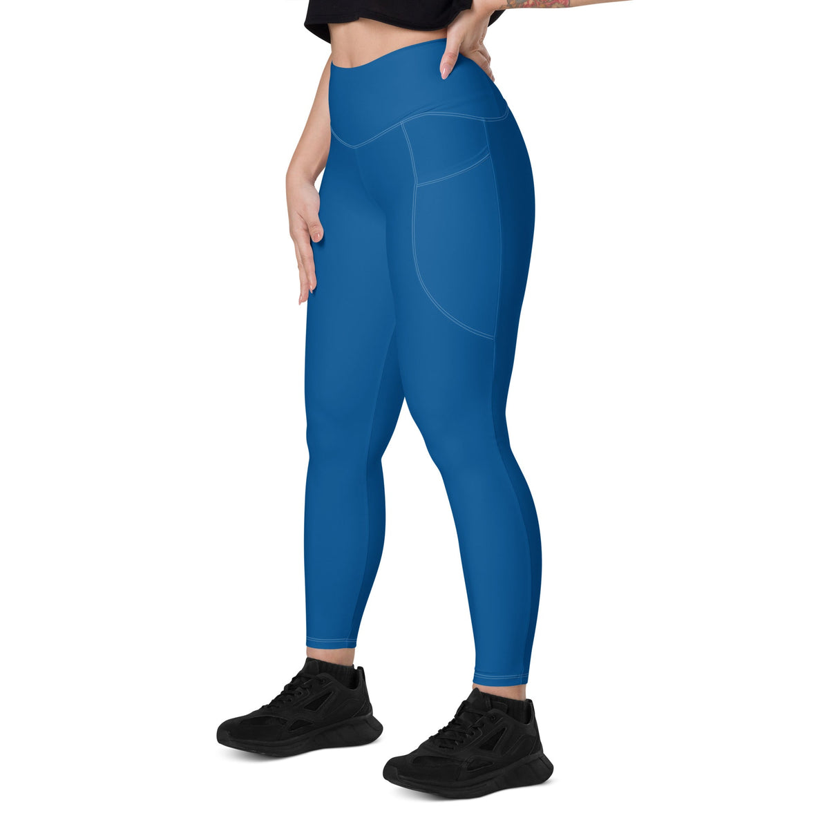 Panama Blue Leggings with pockets - Conscious Apparel Store