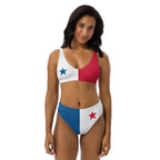 Panama Flag High-waisted bikini - Conscious Apparel Store