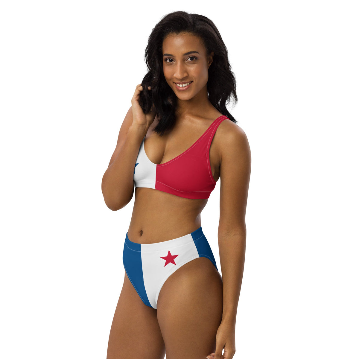 Panama Flag High-waisted bikini - Conscious Apparel Store