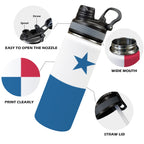 Panama Flag Insulated Water Bottle with Dual - Use Lid (18oz) - Conscious Apparel Store