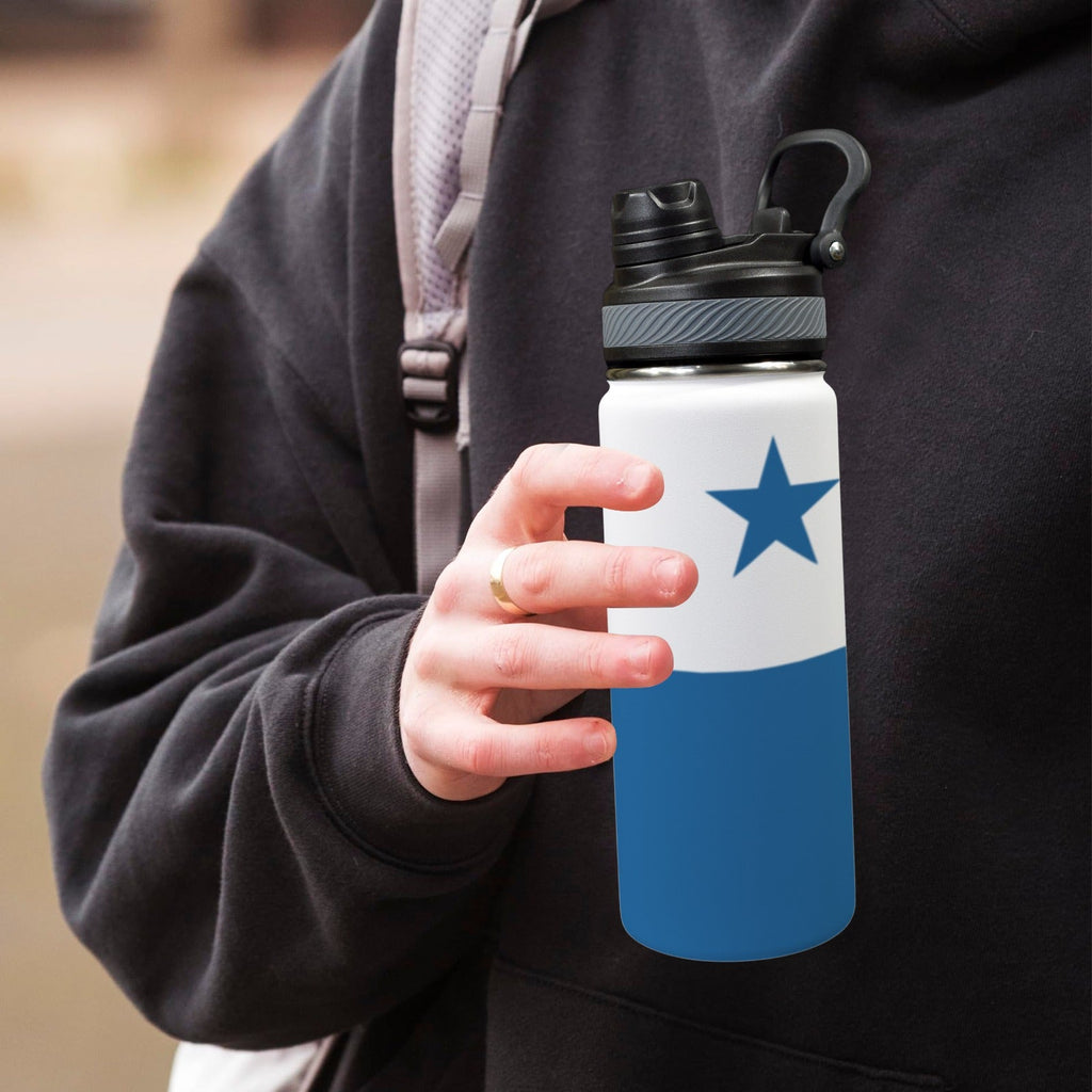 Panama Flag Insulated Water Bottle with Dual - Use Lid (18oz) - Conscious Apparel Store
