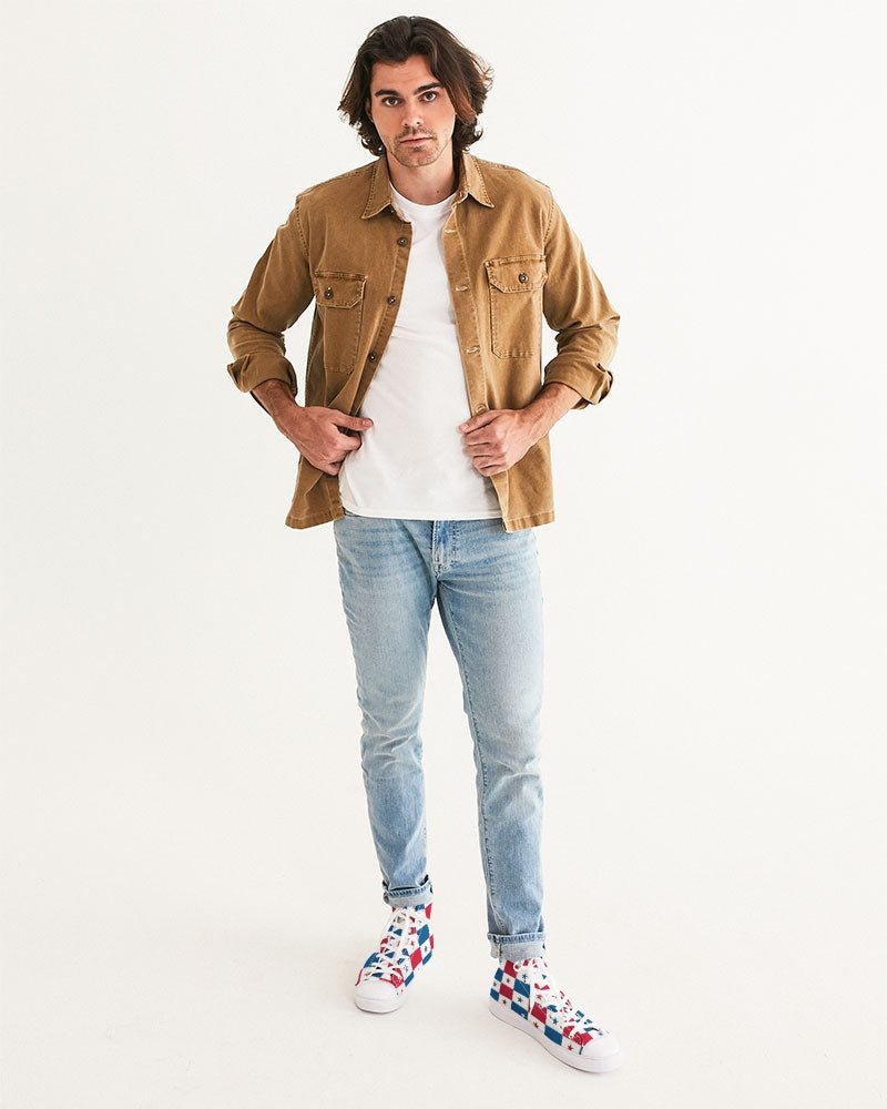 Panama Flag Men's Hightop Canvas Shoe - Conscious Apparel Store