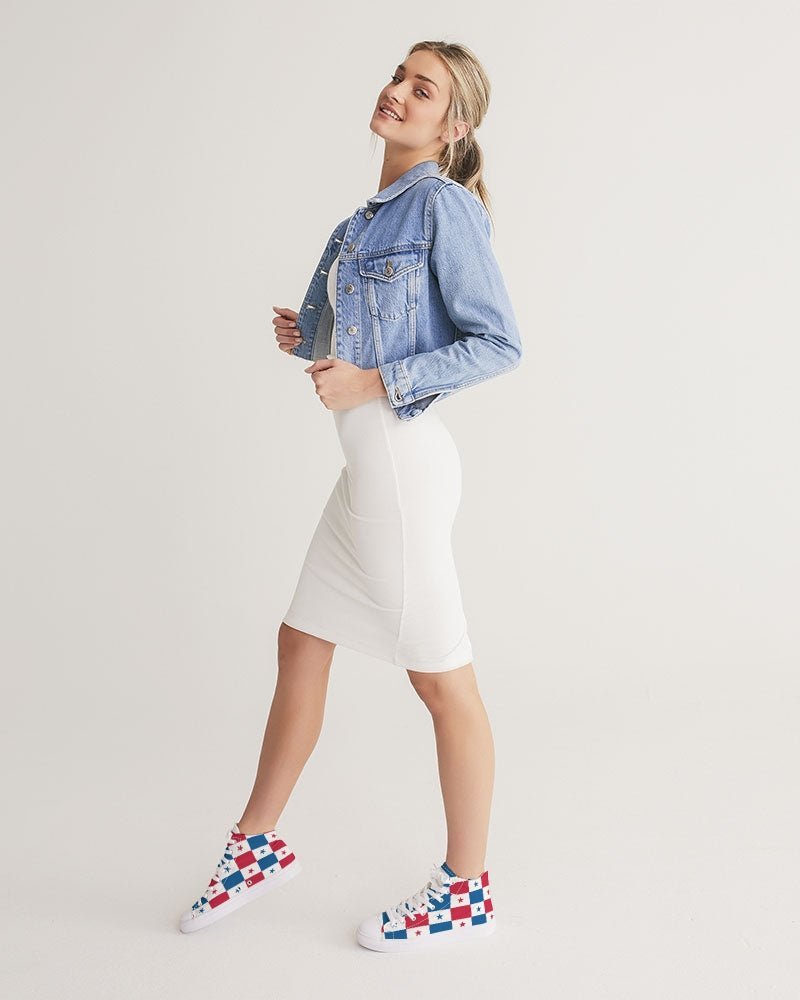 Panama Flag Women's Hightop Canvas Shoe - Conscious Apparel Store