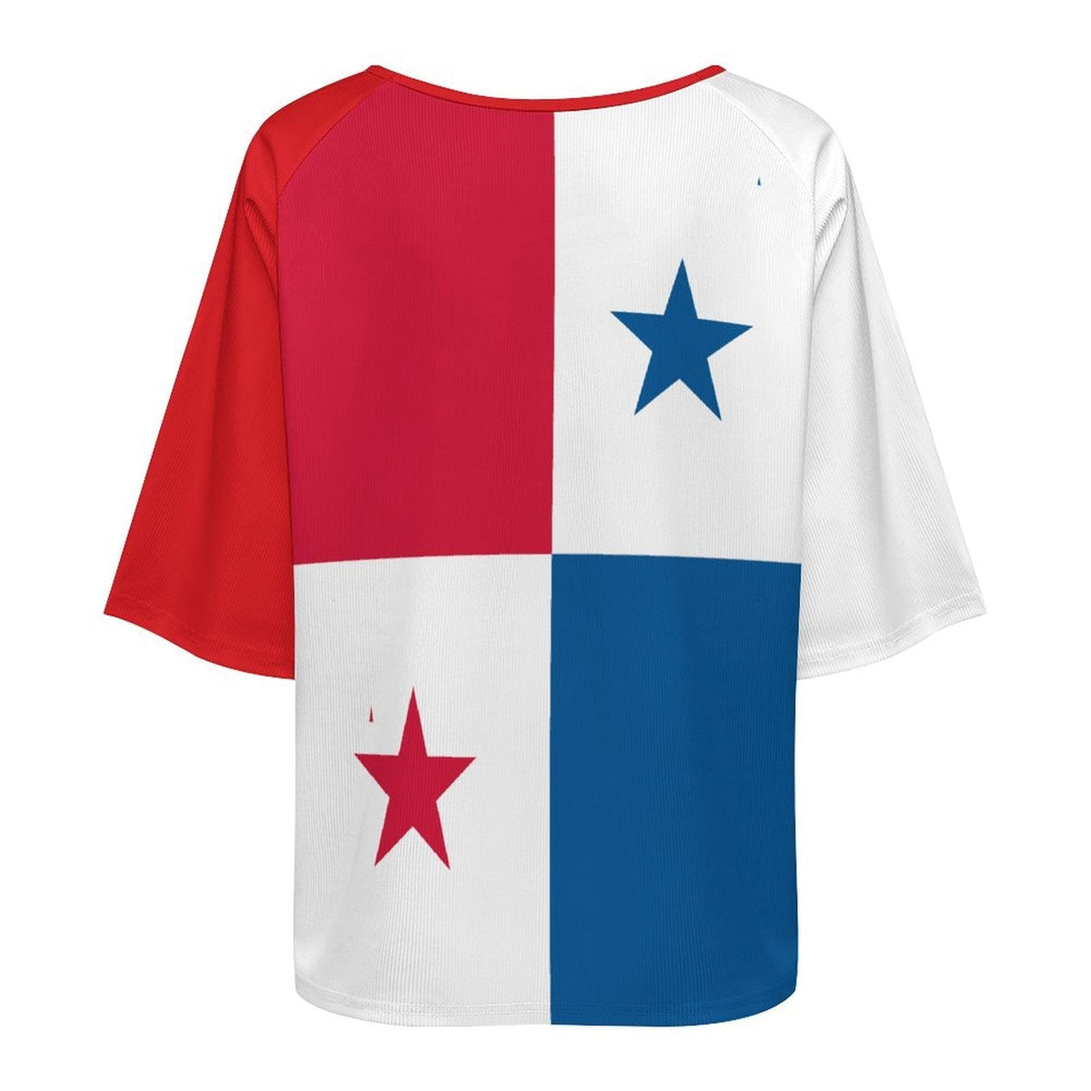 Panama Flag Women’s Loose Half-Sleeve Boat Neck T-Shirt - Conscious Apparel Store