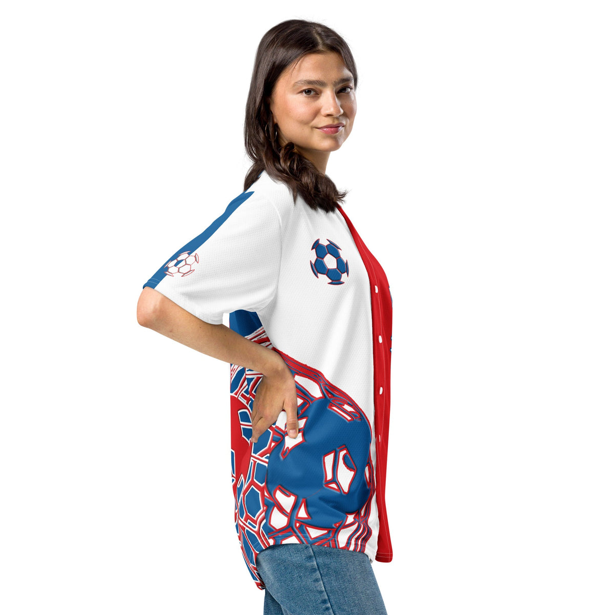 Panama Football Themed Button-Down Sport Jersey - Conscious Apparel Store