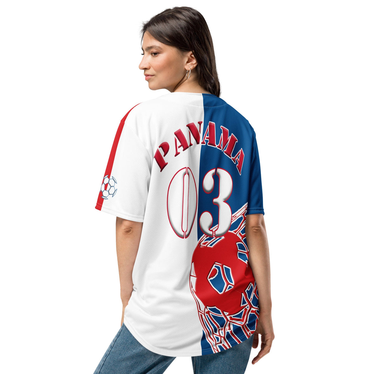 Panama Football Themed Button-Down Sport Jersey - Conscious Apparel Store