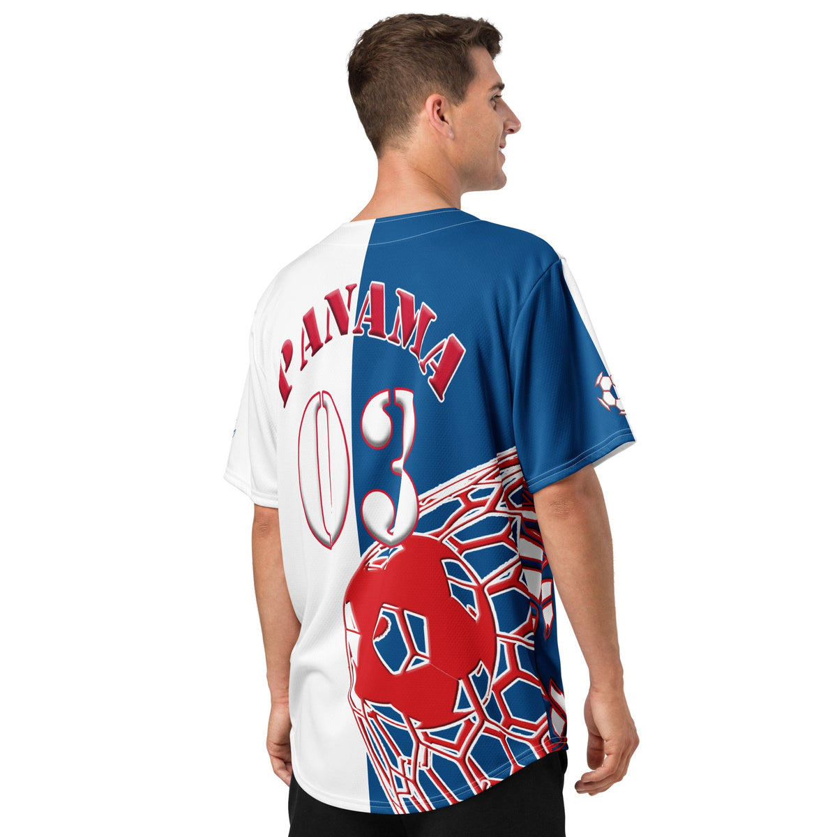 Panama Football Themed Button-Down Sport Jersey - Conscious Apparel Store