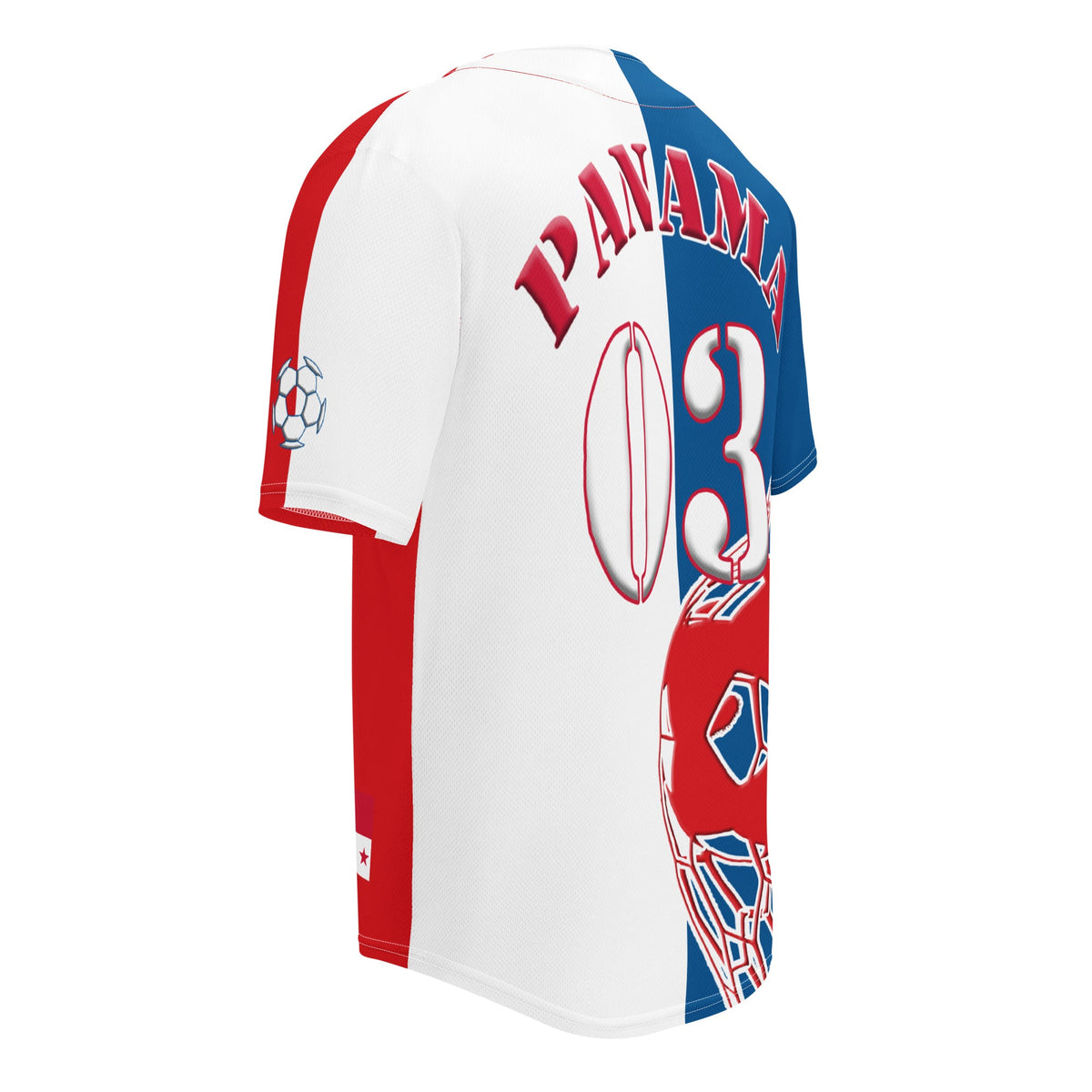 Panama Football Themed Button-Down Sport Jersey - Conscious Apparel Store