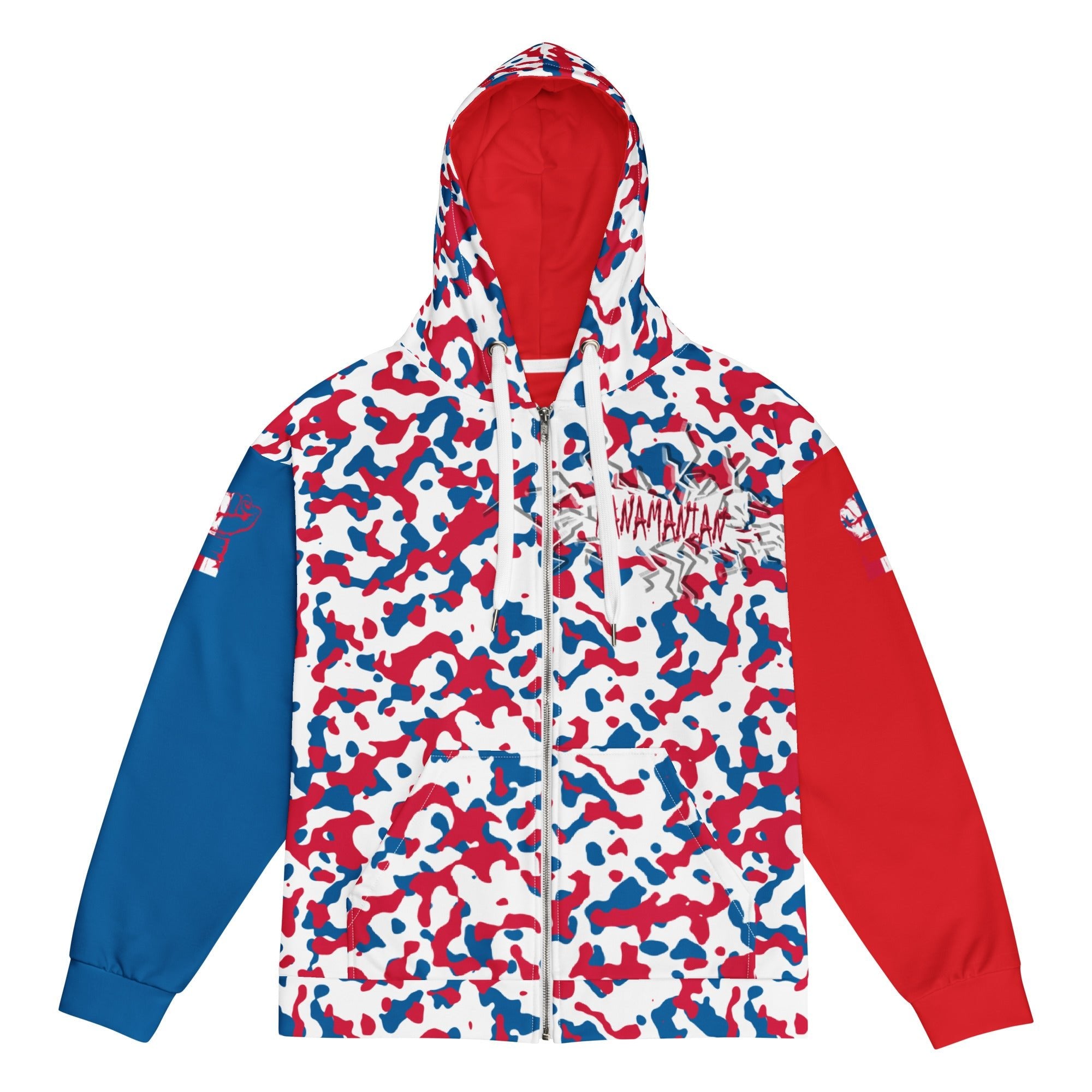 Panamanian Flag Camo Unisex zip hoodie - Conscious Apparel Store