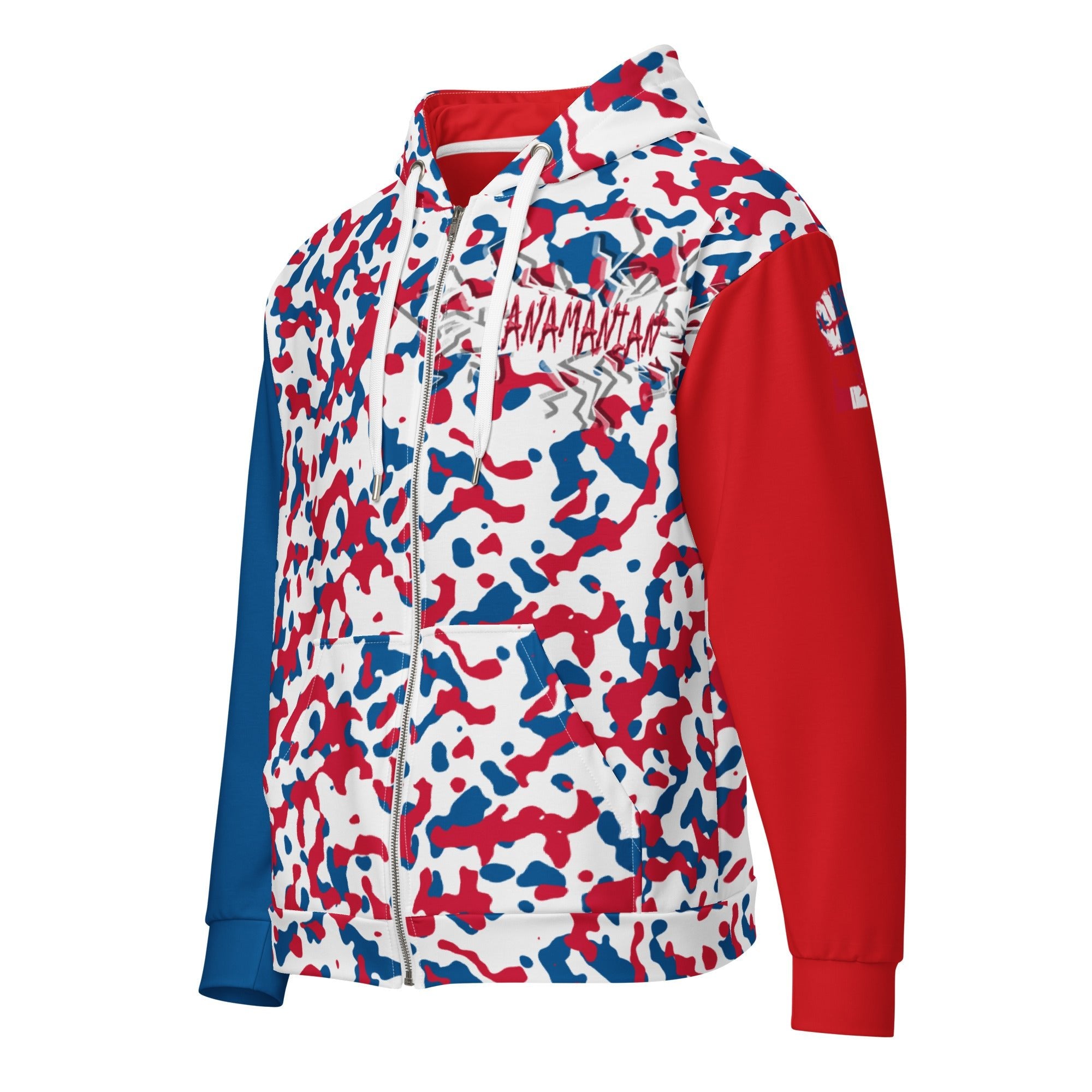 Panamanian Flag Camo Unisex zip hoodie - Conscious Apparel Store