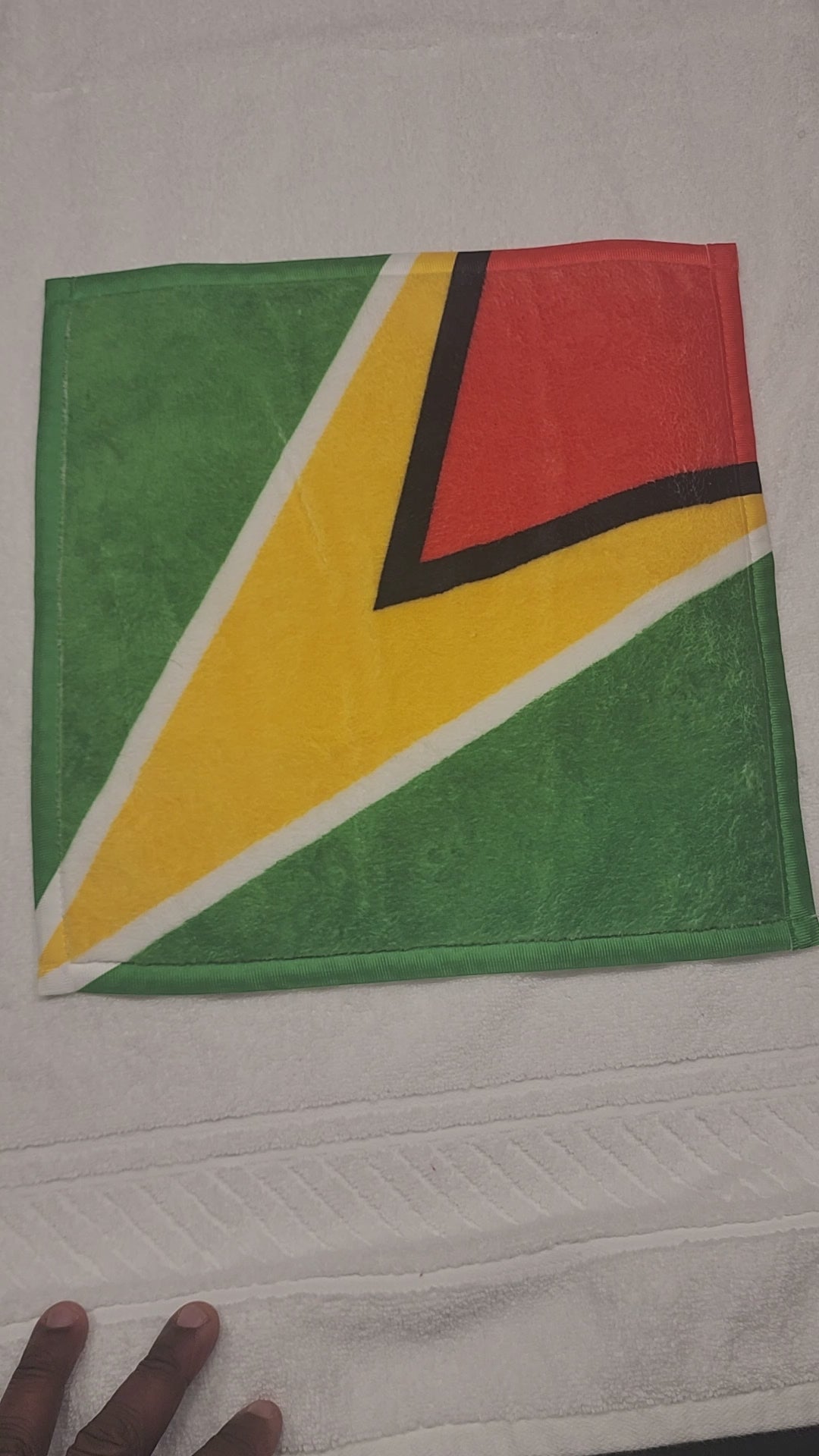 Guyana Flag Square Towel 13“x13”