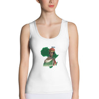 Queen Nzinga Women's Tank Top (White) - Conscious Apparel Store
