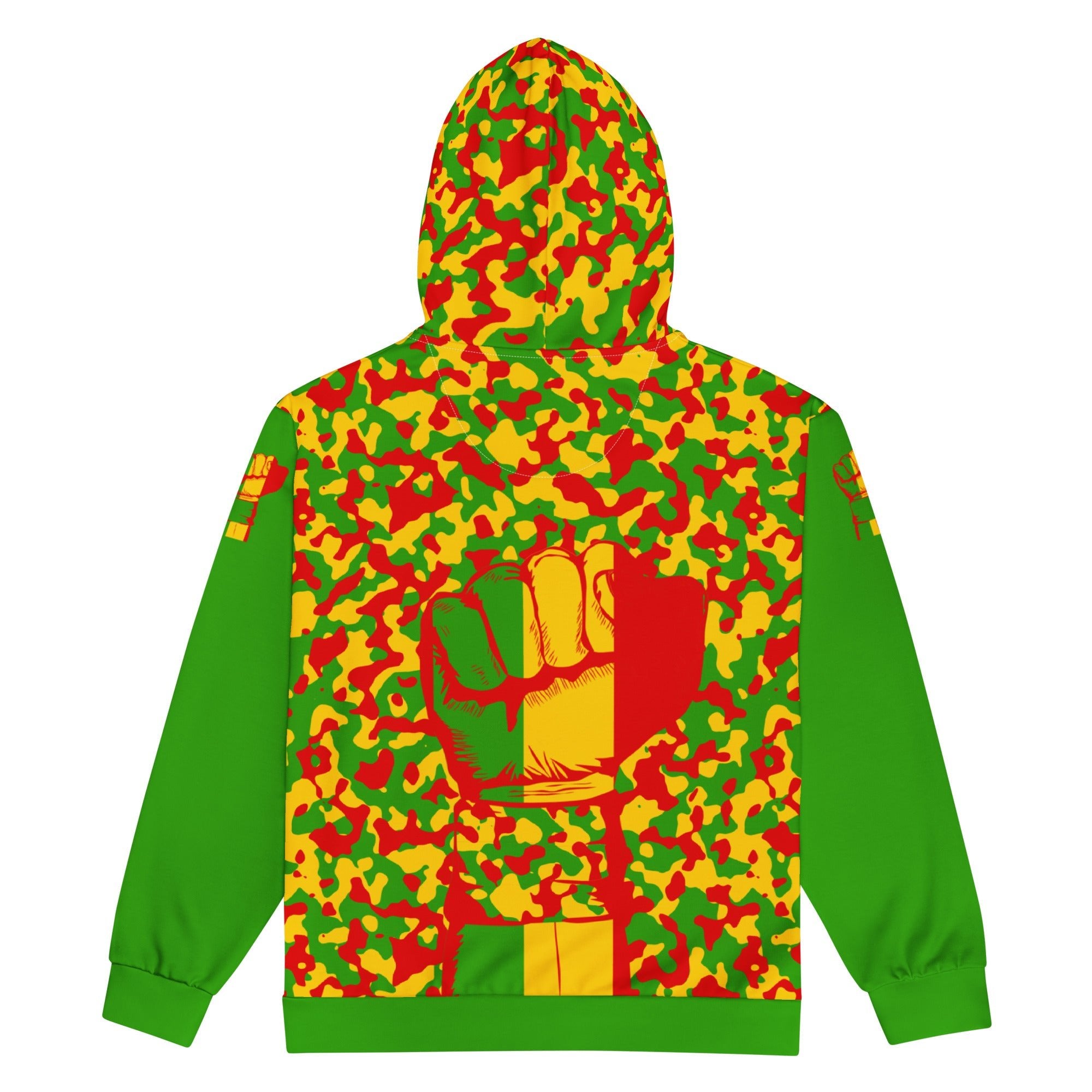 Rasta Camo Unisex zip hoodie - Conscious Apparel Store
