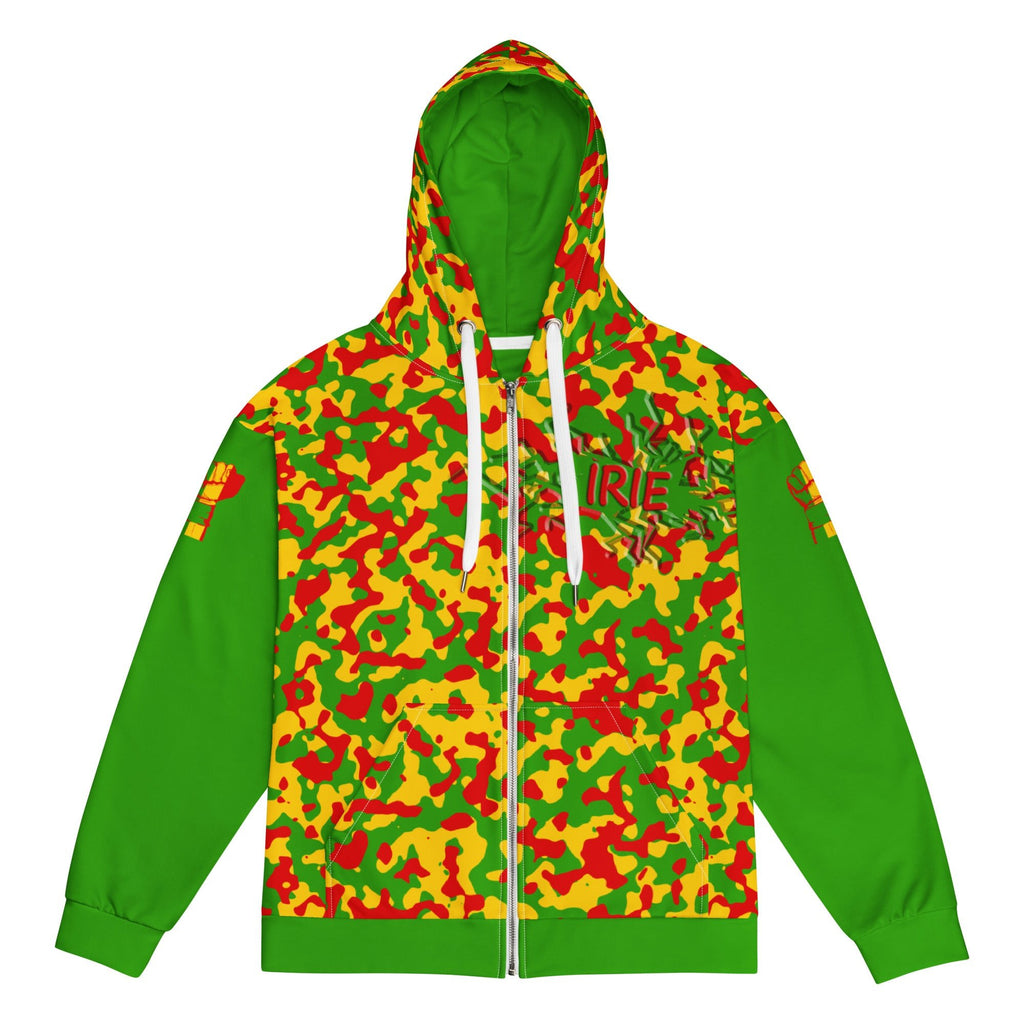 Rasta Camo Unisex zip hoodie - Conscious Apparel Store