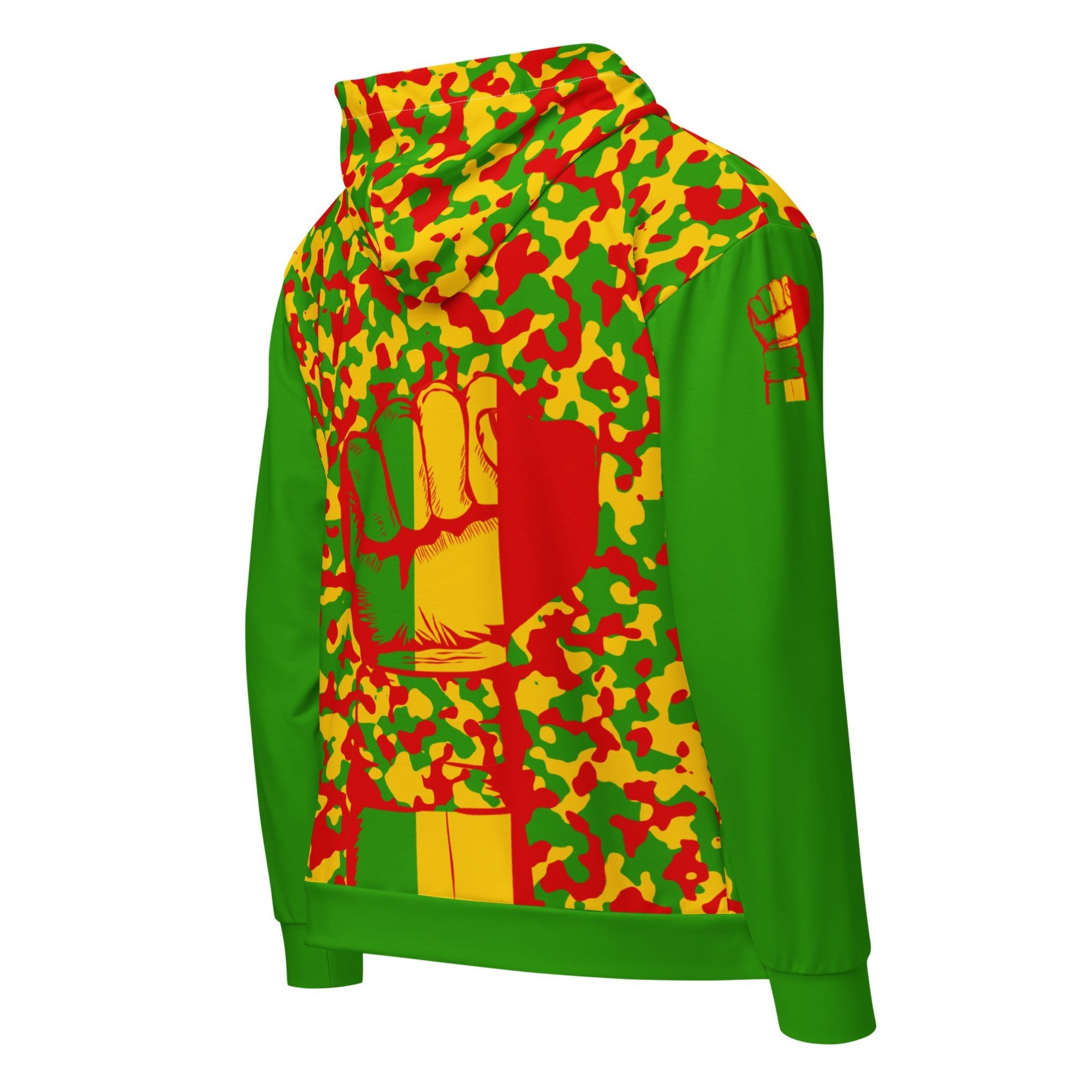 Rasta Camo Unisex zip hoodie - Conscious Apparel Store