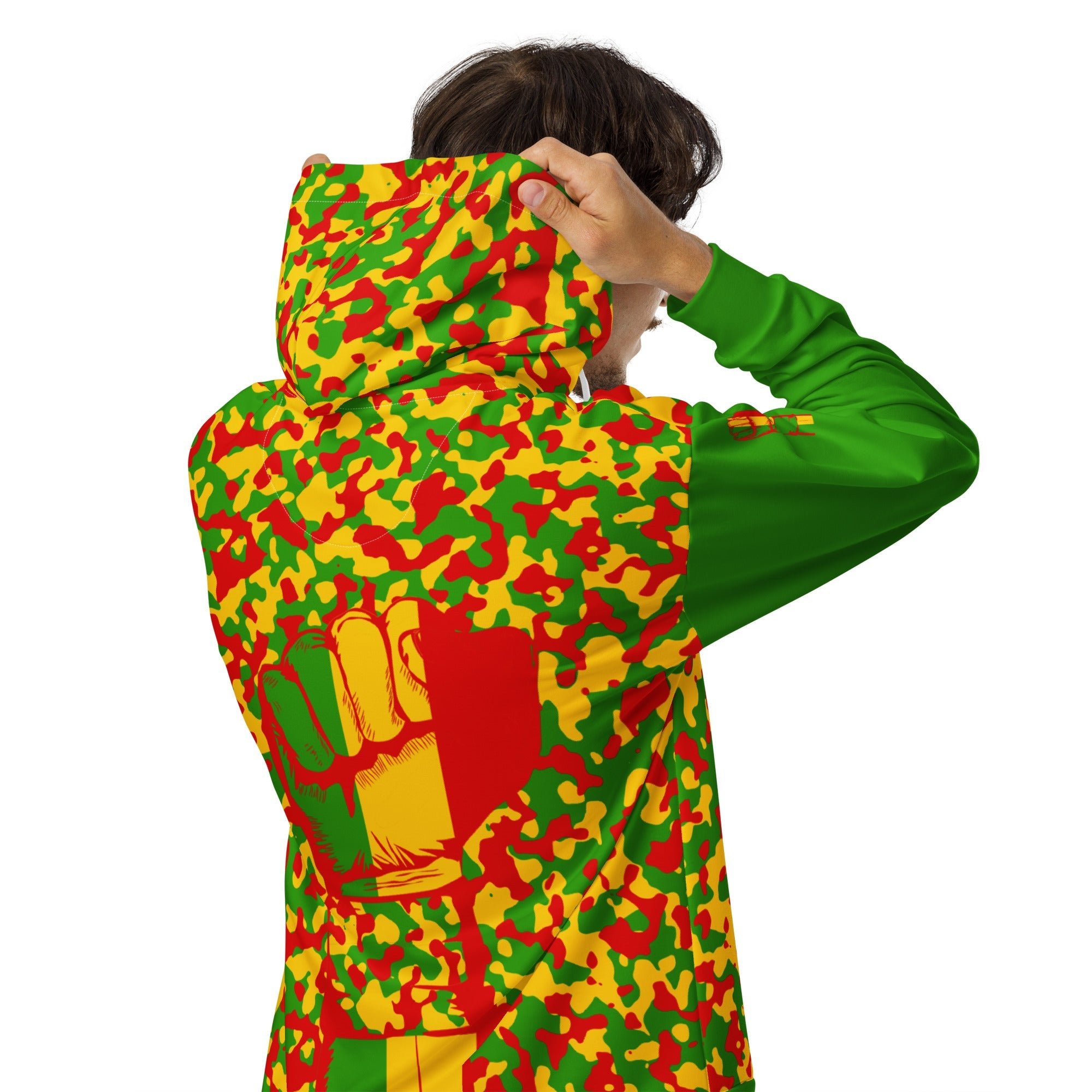 Rasta Camo Unisex zip hoodie - Conscious Apparel Store
