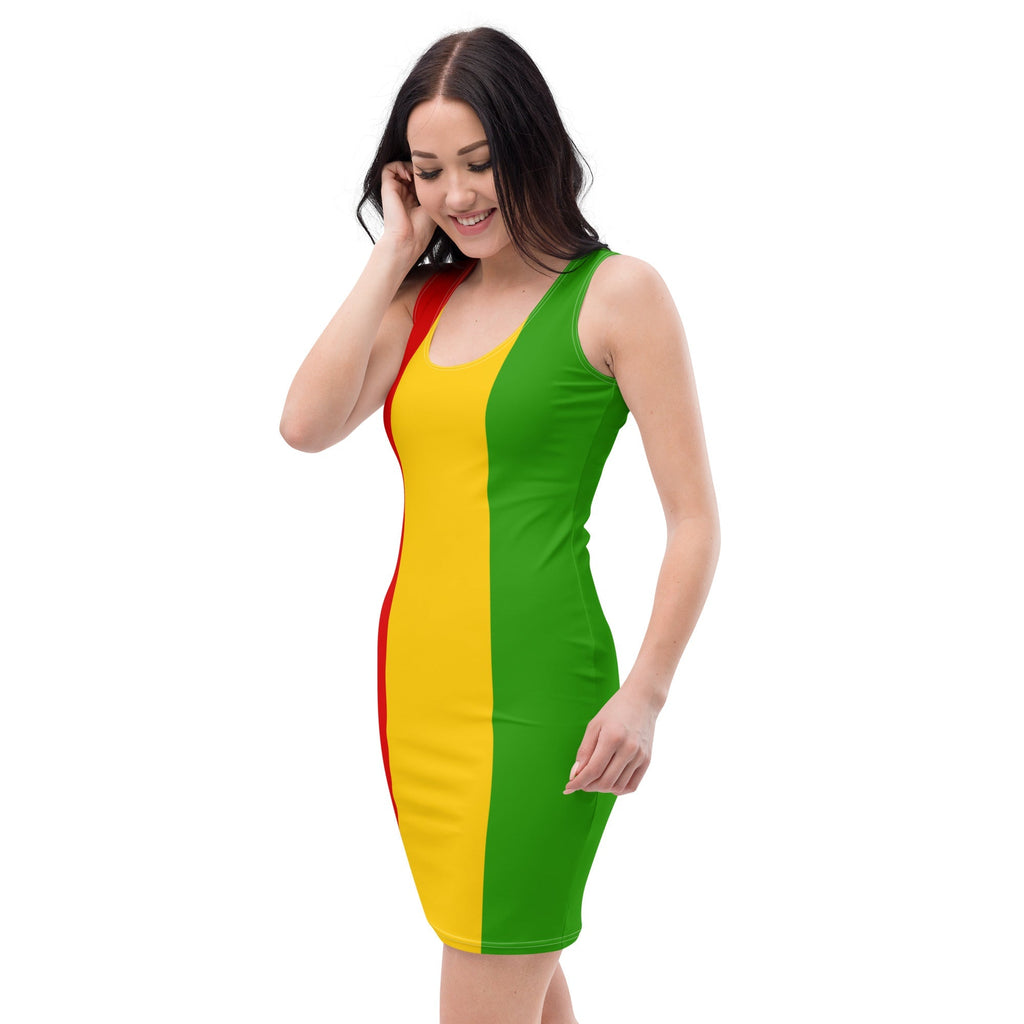 Rasta Flag Bodycon dress - Conscious Apparel Store
