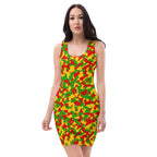 Rasta Flag Camo Bodycon dress - Conscious Apparel Store