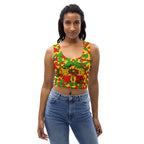 Rasta Flag Camo Crop Top - Conscious Apparel Store