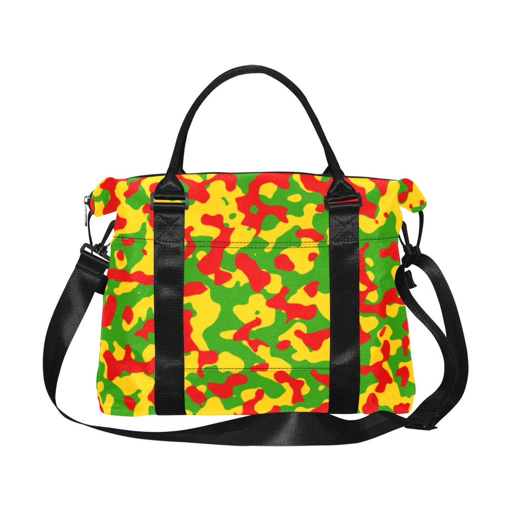 Rasta Flag Camo Large Capacity Duffle Bag - Conscious Apparel Store