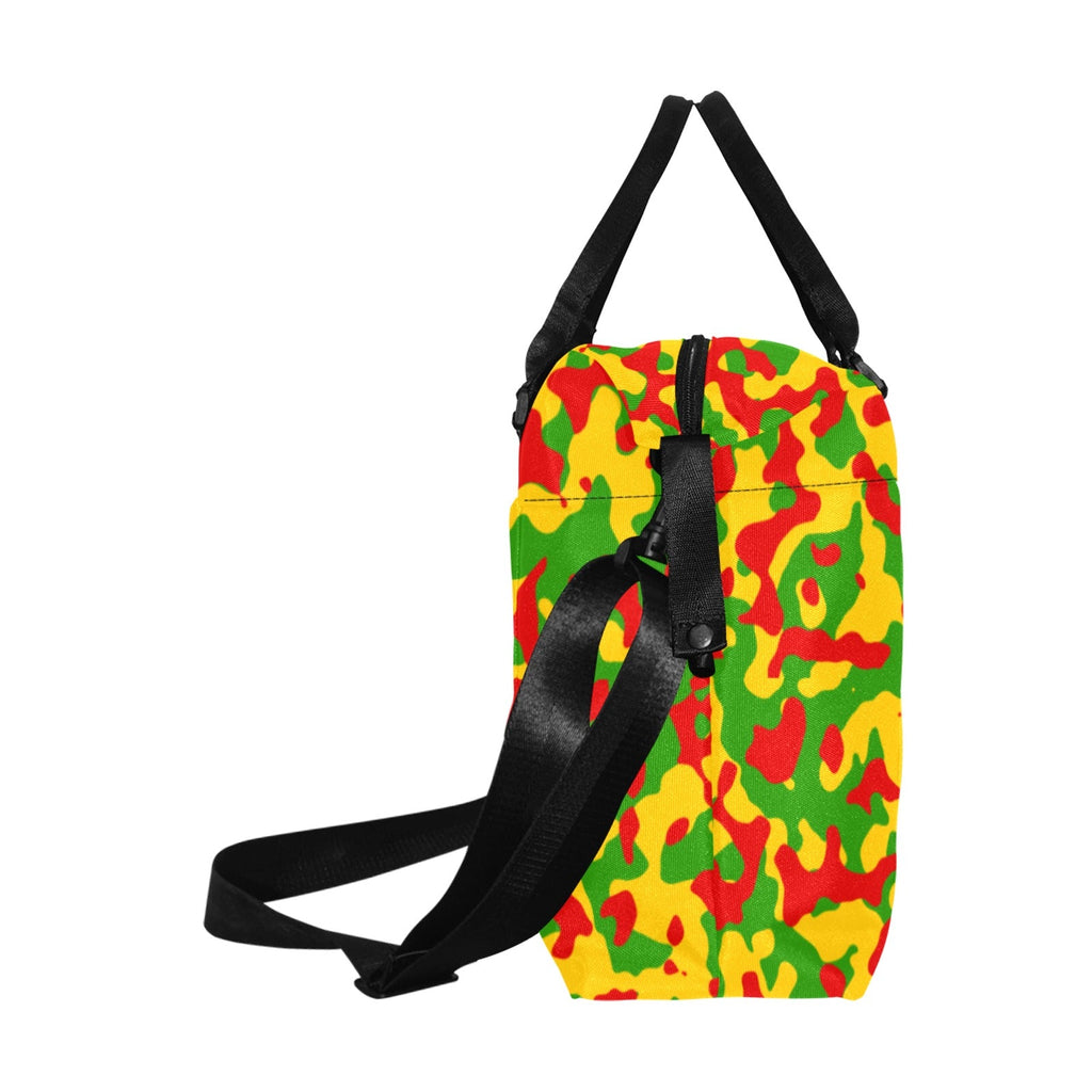 Rasta Flag Camo Large Capacity Duffle Bag - Conscious Apparel Store