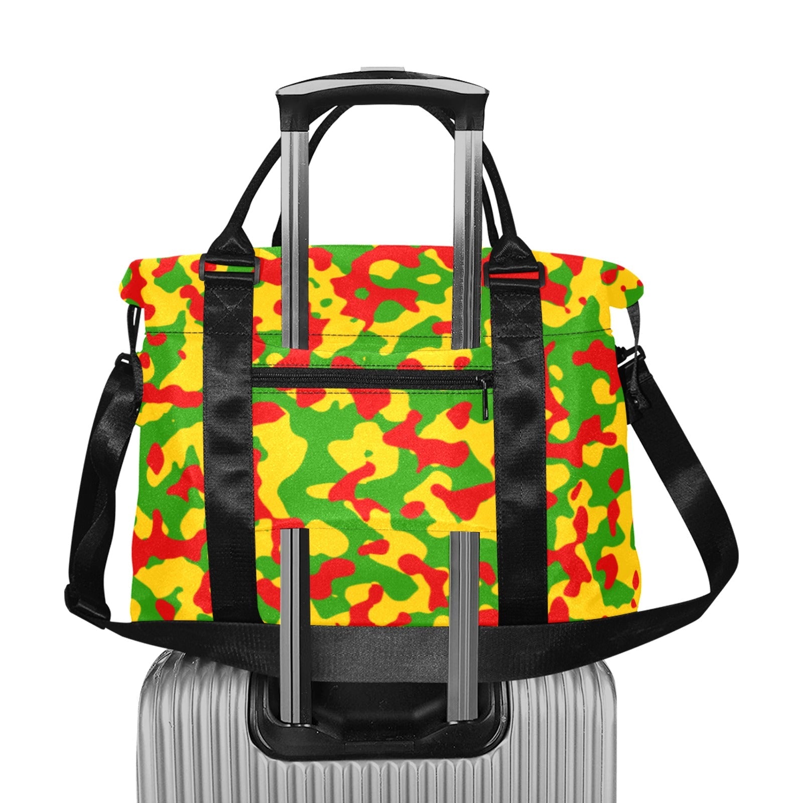 Rasta Flag Camo Large Capacity Duffle Bag - Conscious Apparel Store