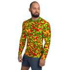 Rasta Flag Camo Men's Rash Guard - Conscious Apparel Store