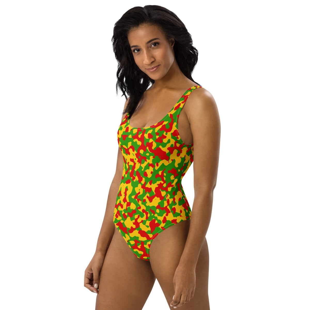 Rasta Flag Camo One-Piece Swimsuit - Conscious Apparel Store