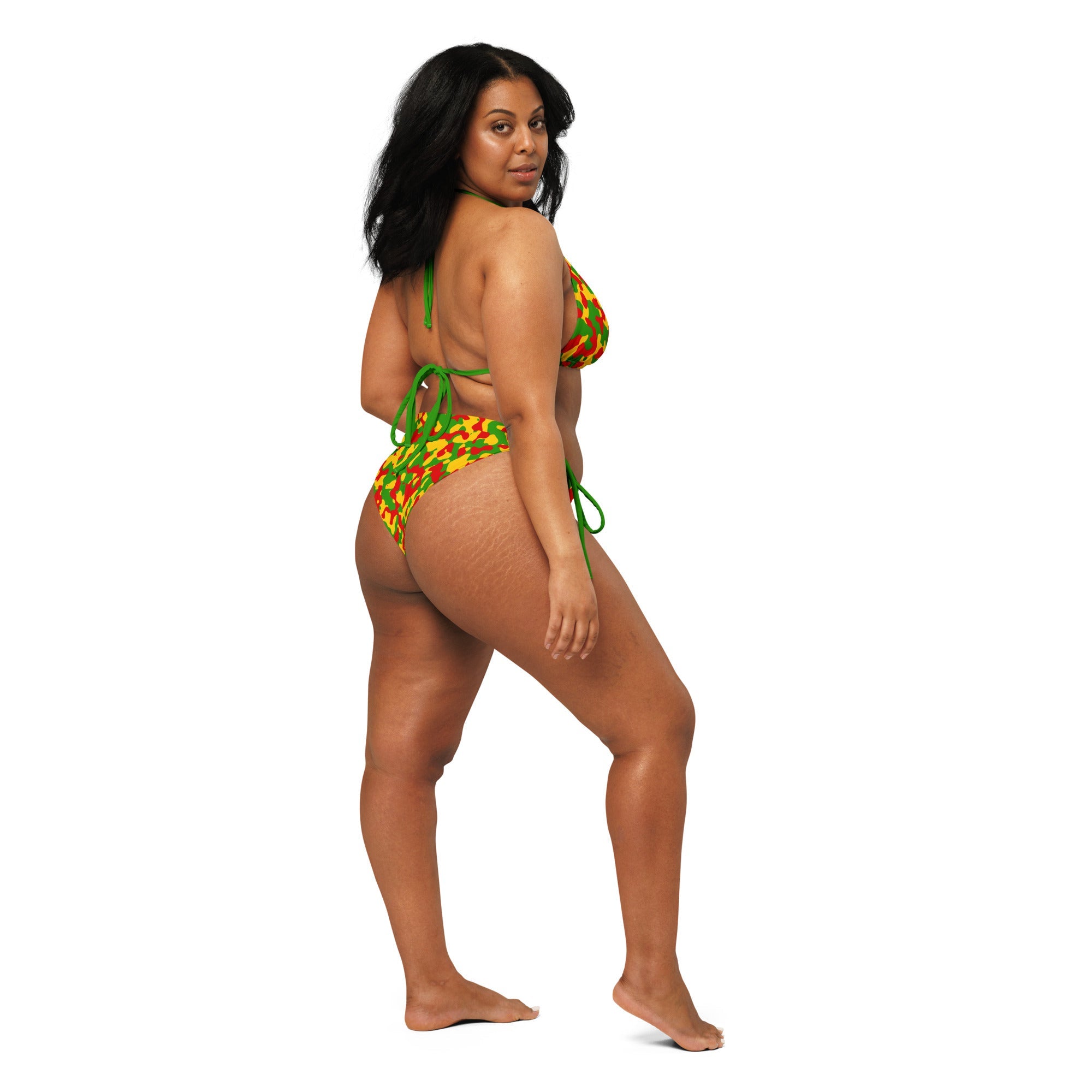 Rasta Flag Camo string bikini - Conscious Apparel Store