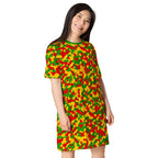 Rasta Flag Camo T-shirt dress - Conscious Apparel Store