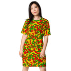 Rasta Flag Camo T-shirt dress - Conscious Apparel Store
